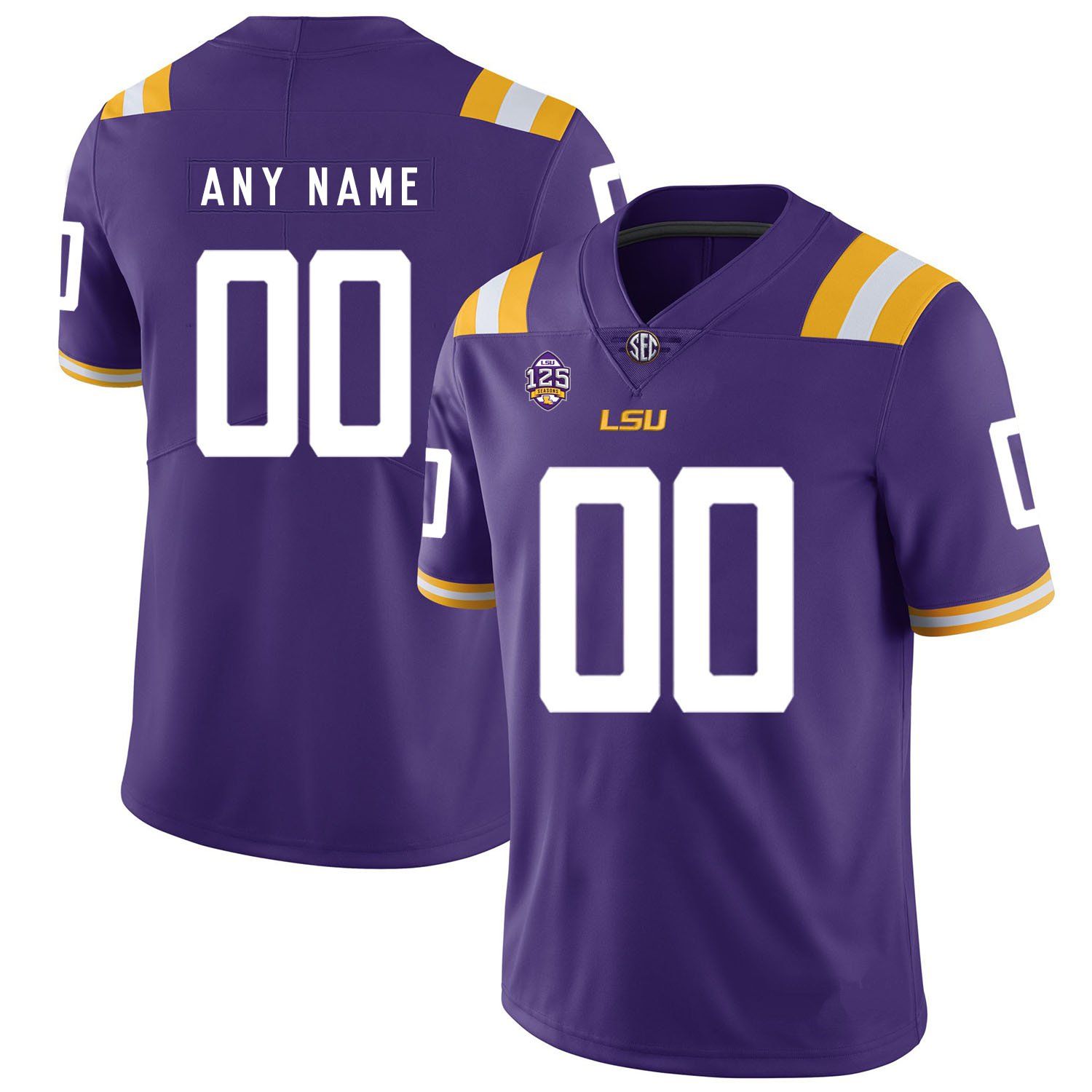 custom stitched lsu jersey