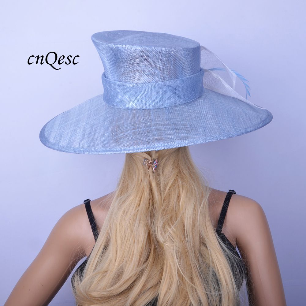 Wide Brim Hat Sinamay Church Hat 