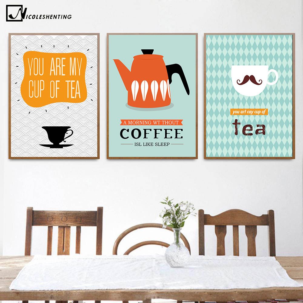 2020 Funny Quotes Canvas Poster Cartoon Minimalist Art Canvas A4 Painting Coffee Tea Wall Picture Print Modern Dining Room Decoration From Goodcomfortable 3 55 Dhgate Com