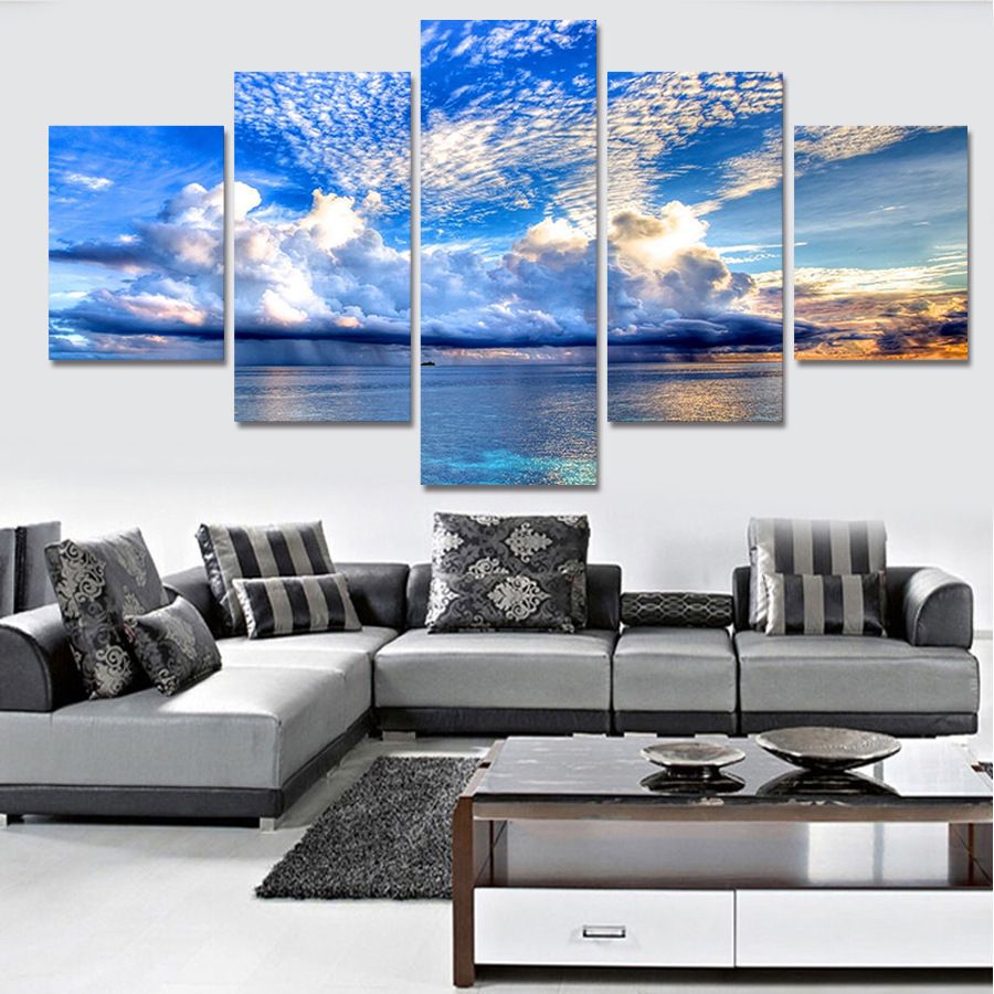 2020 Ocean Canvas Wall Art Seascape Canvas Prints Blue Wall Paintings For Bathroom Dining Room Living Room Bedroom Not Frame From Meiledipainting 24 67 Dhgate Com