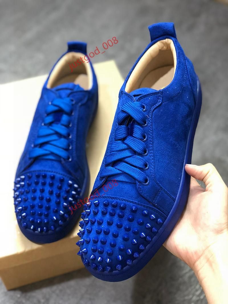 NEW 2019 Designer Sneakers Red Bottom Shoe Low Cut Suede Spike Luxury ...