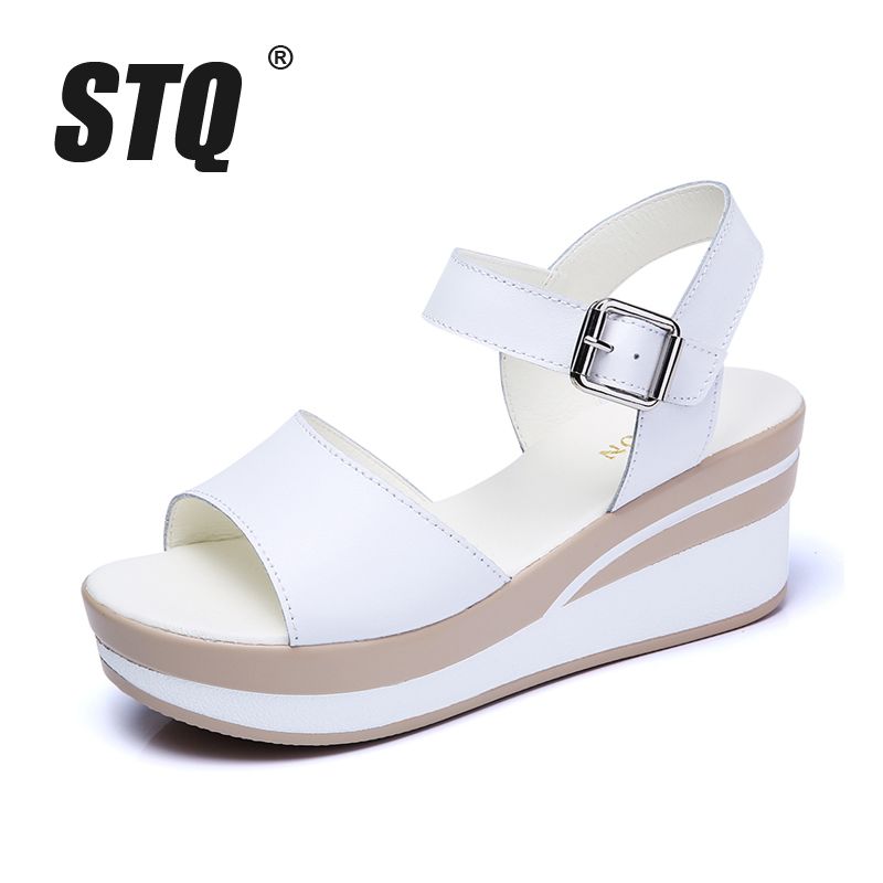ladies white flat sandals