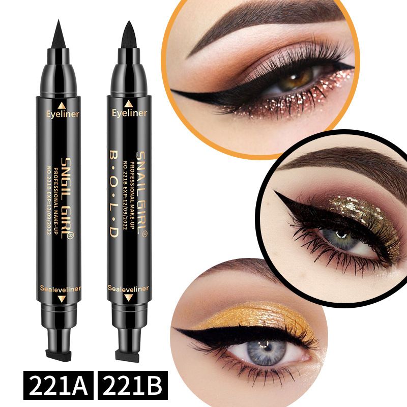 Color Liquid Eyeliner Double Head Seal Glitter Liquid Eyeliner Pen Eyeliner Tail Seal Pen Makeup
