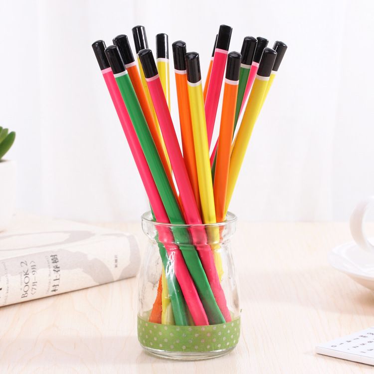 Wholesale Wooden Pencil Candy Color Triangle Pencils With Eraser Cute Kids  School Office Writing Supplies Drawing Pencil Graphite Y200709 From Long10,  $20.95