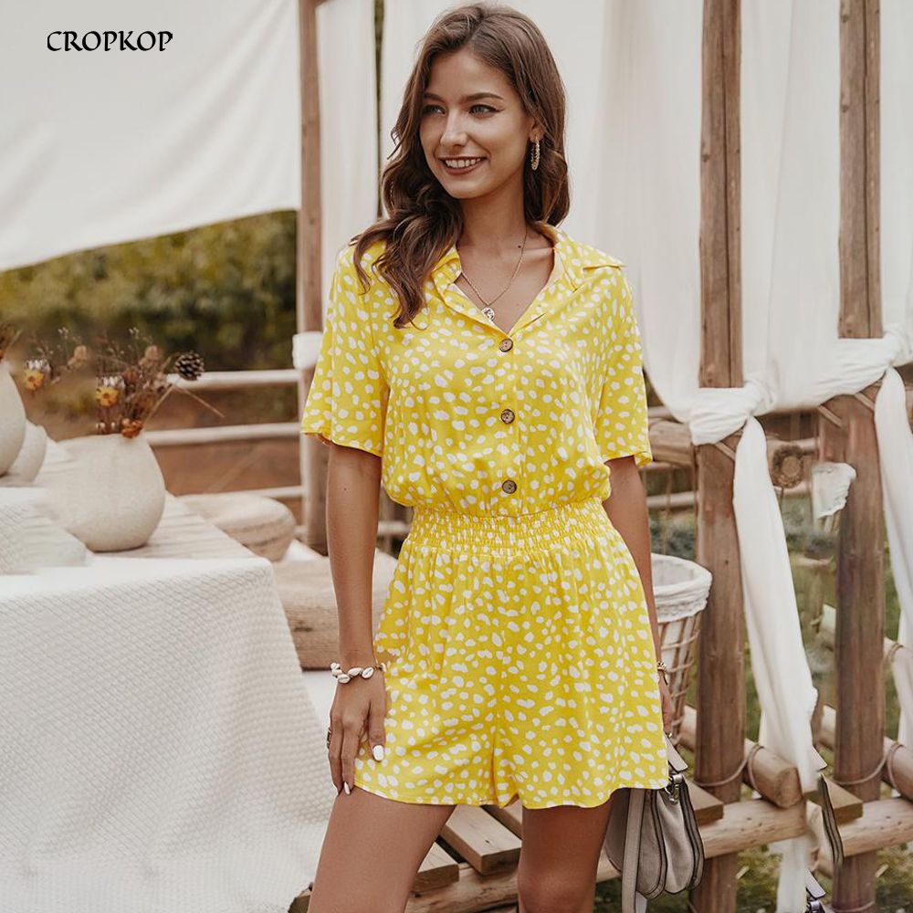 short sleeve summer jumpsuit