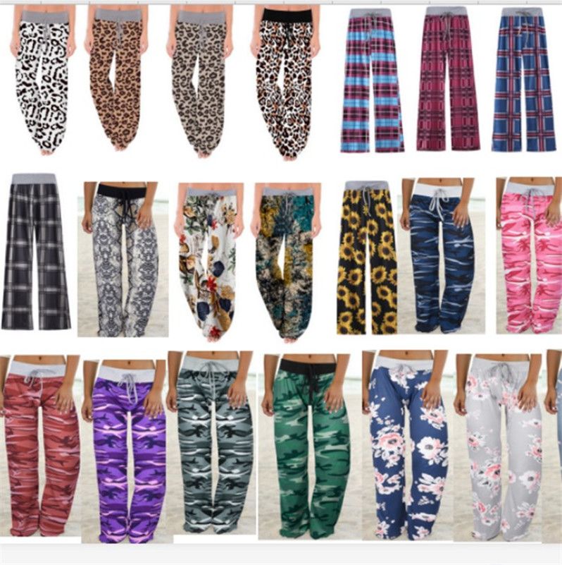 W Pantalones Largos De Pierna Ancha Con Cordón Elástico Para W Pantalones Largos De Pierna Ancha Con Cordón Elástico Para