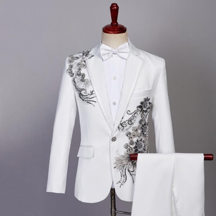 white formal attire for men
