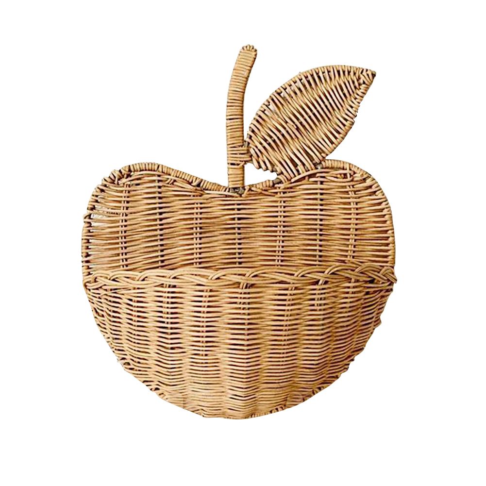 2020 Flower Apple Shape Rattan Basket 