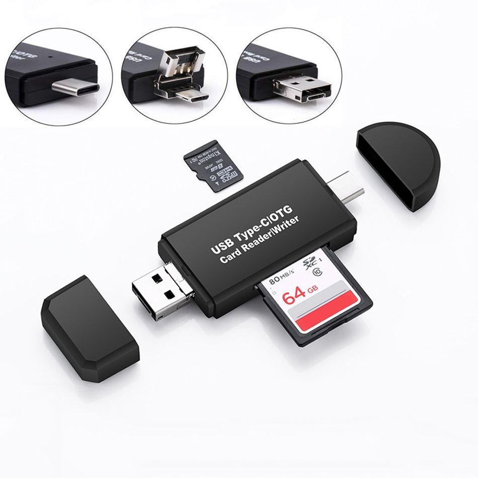Lector tarjetas Micro SD de OTG USB3.0 lectores de tarjetas para USB Flash Drive Tipo C Adaptador CardReader