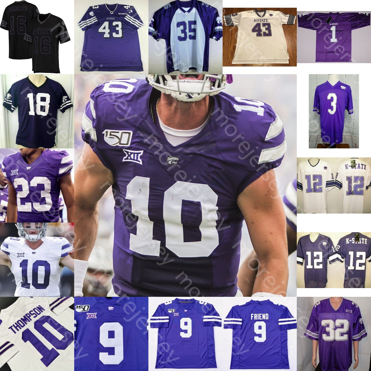 kansas state football jersey custom