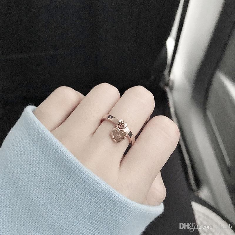 Heart Shaped Padlock Ring Luxury 