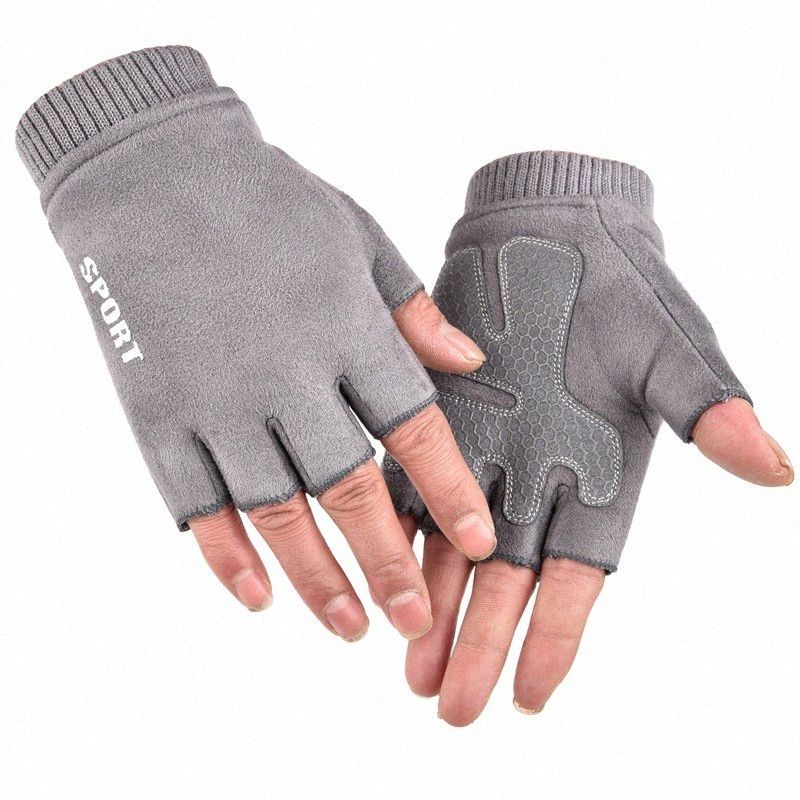 suede fingerless gloves
