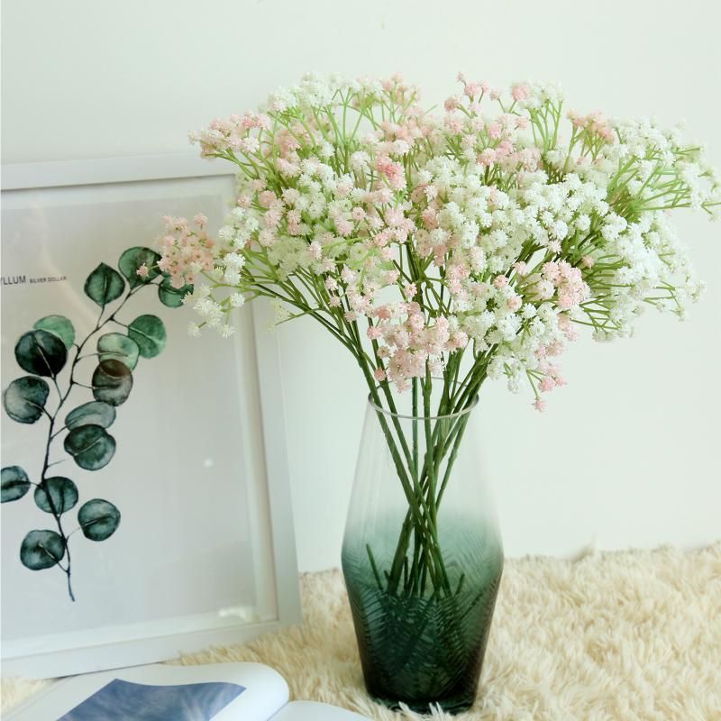Decorative Flowers & Wreaths Babies Breath Artificial Gypsophila Bouquets  Blue/Pink/White Real Touch For Wedding Home DIY Decor From Olgar, $17.06
