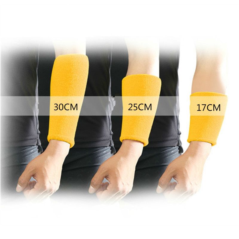 2020 Compression Arm Sleeve Sweatband Wrist Arm Warmers Cover Non Slip Athletic Cotton Terry