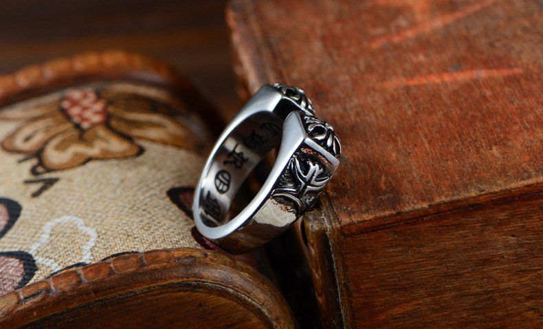 

мода урожай нержавеющей стали креста ожерелье для mens street fashion punk кольцо принцесса cut обручальное кольцо обручальное ring11, Silver