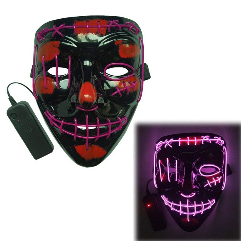 Wocst Halloween Mask LED Light up Mask for Halloween Costume
