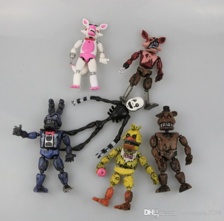 6pcs Set Halloween Freddy Nightmare Fazbear Bonnie Action Figure