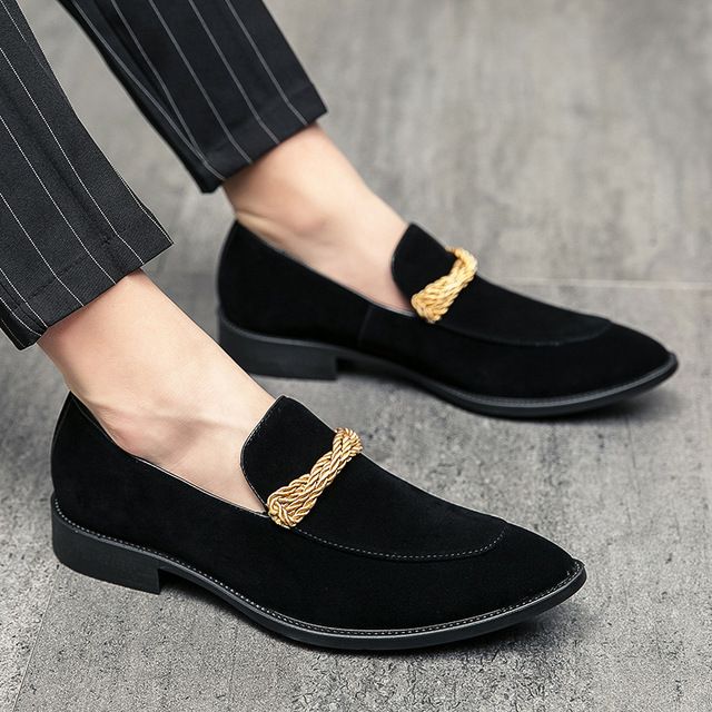 nariz Refrigerar Resistente Los hombres zapatos mocasines negros sólidos zapatos para hombre de deslizamiento suave ocasional en la moda nariz Refrigerar Resistente Los hombres zapatos mocasines negros sólidos zapatos para hombre de deslizamiento suave ocasional en la moda