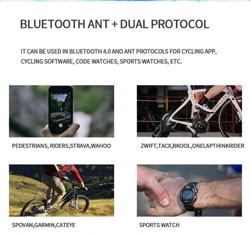 Bluetooth ANT Wireless bicicleta velocidad pedaleo sensor mountainbike 