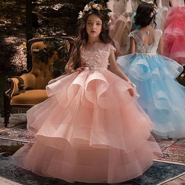 Vestidos Hermosos Para Niñas De Flores Para Vestido De Tul Largo Vestido Vestido De Fiesta Vestido De Fiesta Para Niños Princesa Traje Para Ropa De 42,92 € | DHgate