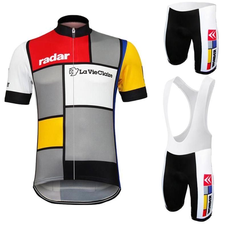 Retro Bisiklet Giyim La Vie Claire Bisiklet Formasi Erkekler Bisiklet Onlugu Sort Yol Yarisi Bisiklet Gomlek Suit Mtb Maillot Culotte Set I Toplu Satin Al Dhgate Com