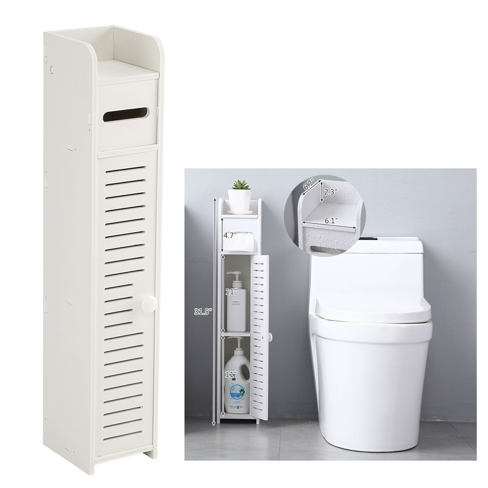 2020 Small Bathroom Storage Corner Floor Cabinet With Doors And Shelves Thin Toilet Vanity Cabinet Narrow Bath Sink Organizer Towel Storage From Hannahhqh 27 97 Dhgate Com