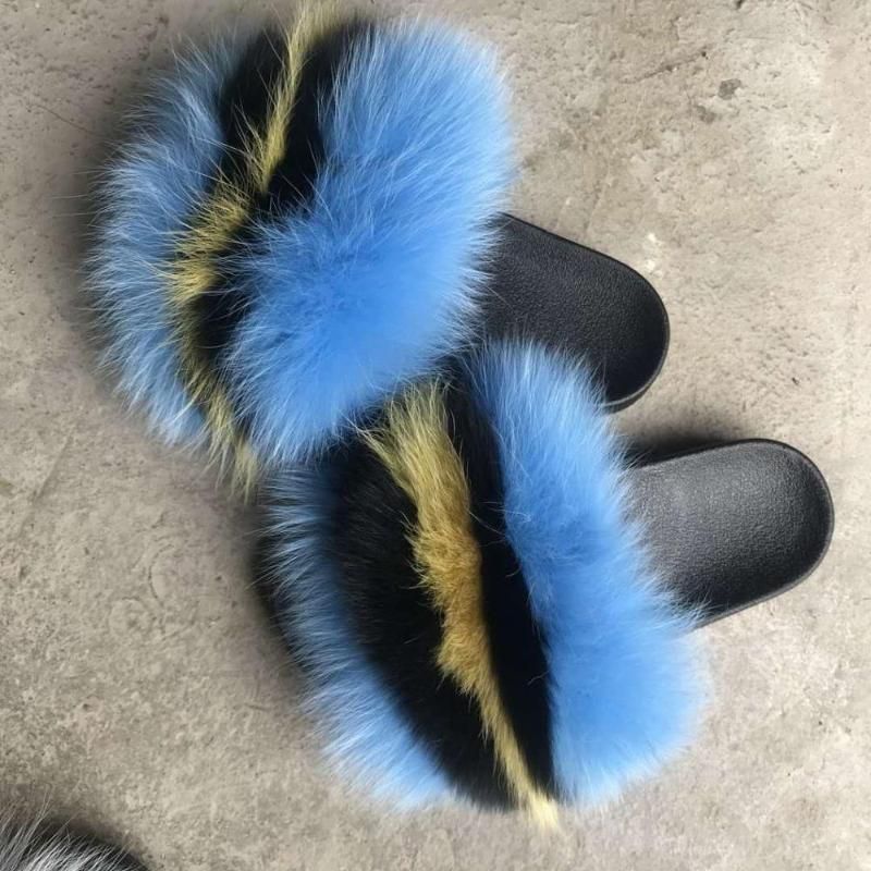 fancy fur slippers