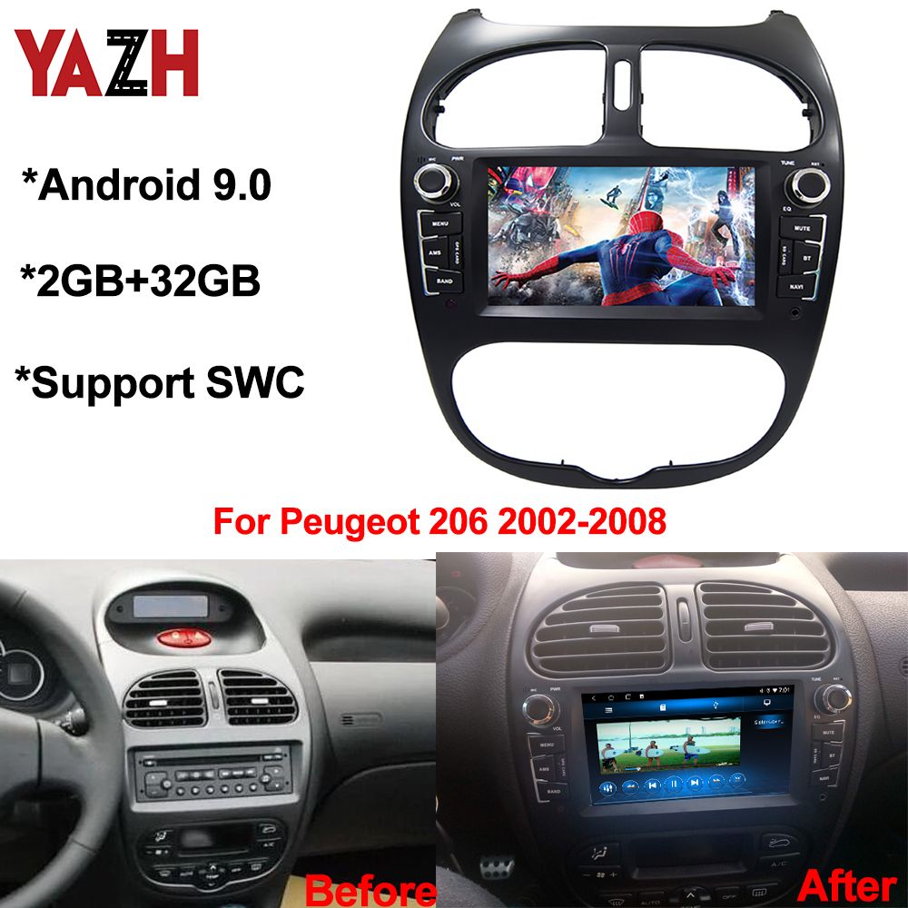 Android 9.0 2+32GB Car Dvd Cd Player For Peugeot 206 Radio 2002 2003 2004 2005 2006 2007 2008 Car Multimedia From Blueauto, $401.01 | DHgate.Com