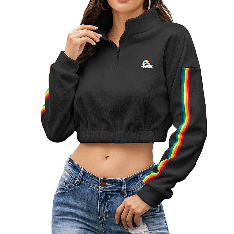 palm angels crop top moletom com capuz