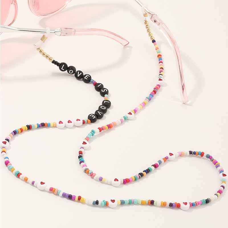Compra La Moda De Gafas De Sol De La Cadena Collar De La Mujer Con Cuentas  Portalentes Cordones Gafas De Retención De La Lente Anti Slip Enganche Para  La Correa Cordones Chica
