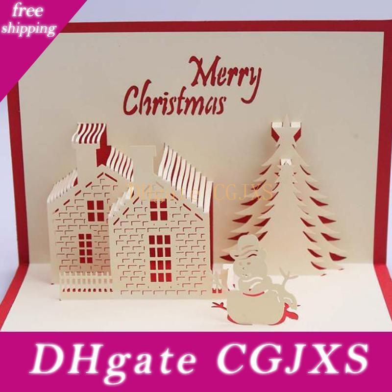 Christmas Cards 3d Pop Up Merry Christmas Series Handmade Custom Greeting Cards Christmas Gifts Souvenirs Postcards Online Christmas Card Online Christmas Cards From Chuanyuexian 2 45 Dhgate Com