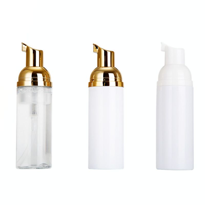2020 60ml Travel Foamer Bottles Empty Plastic Foam Bottles With Gold