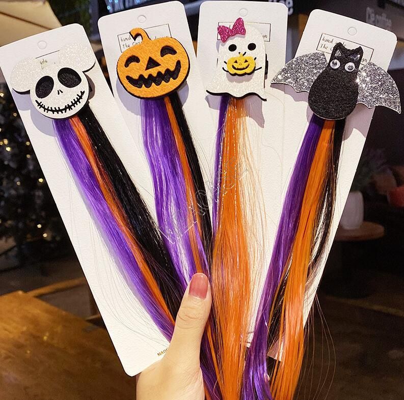 Halloween Colorful Wig Hairpin Hair Clip Kids Girls Barrette Headress