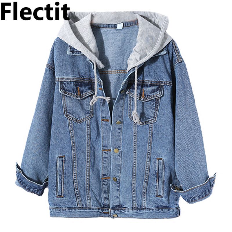 hooded denim jacket womens uk
