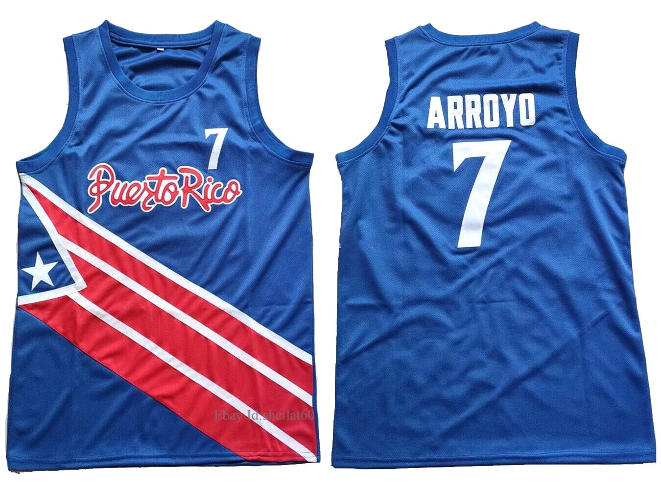 Carlos Arroyo #7 Puerto Rico Basketball Jersey White - Malcom Terry