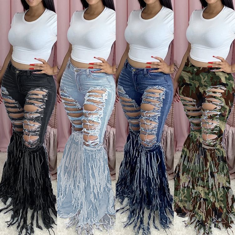 Compra Las Mujeres Con Flecos Cepillado Pantalón De Mezclilla Atractiva  Flaca Encendió Los Pantalones Vaqueros Del Agujero Rasgado Polainas De  Larga Duración Streetwear Pantalones Ropa De Gran Tamaño 811 Barato |  Entrega