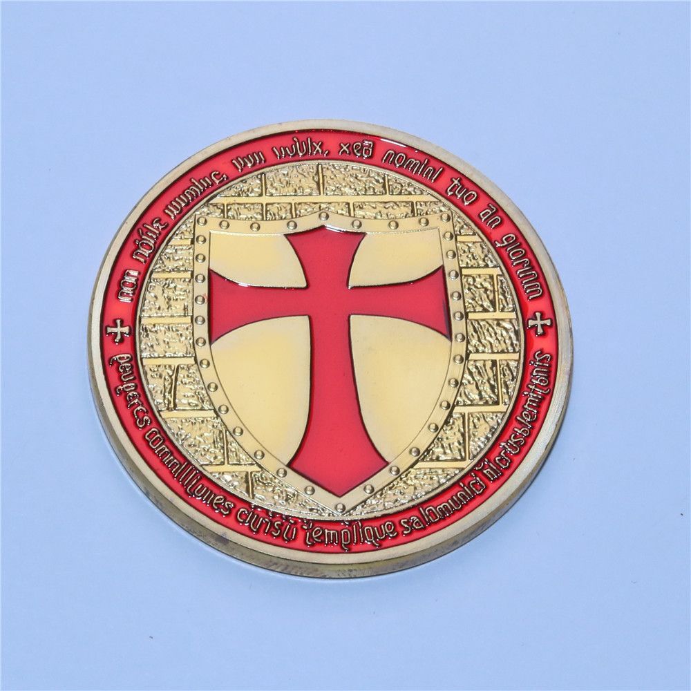 Knights Templar  Gold 1 oz Silver Plated  Coin In Decor Capsule 