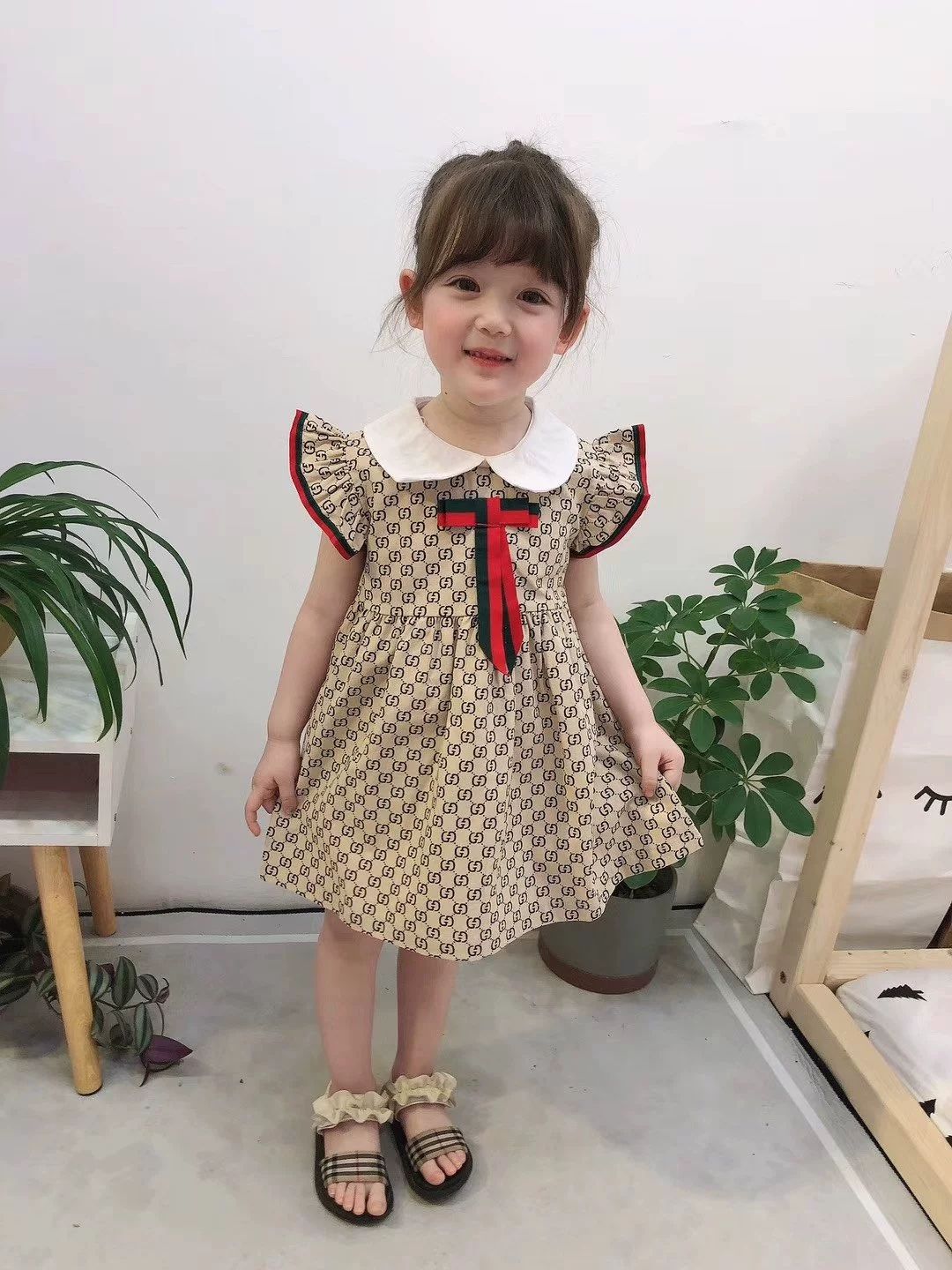 2020 Nuevos 90-150cm la ropa del verano de moda los vestidos de los niños