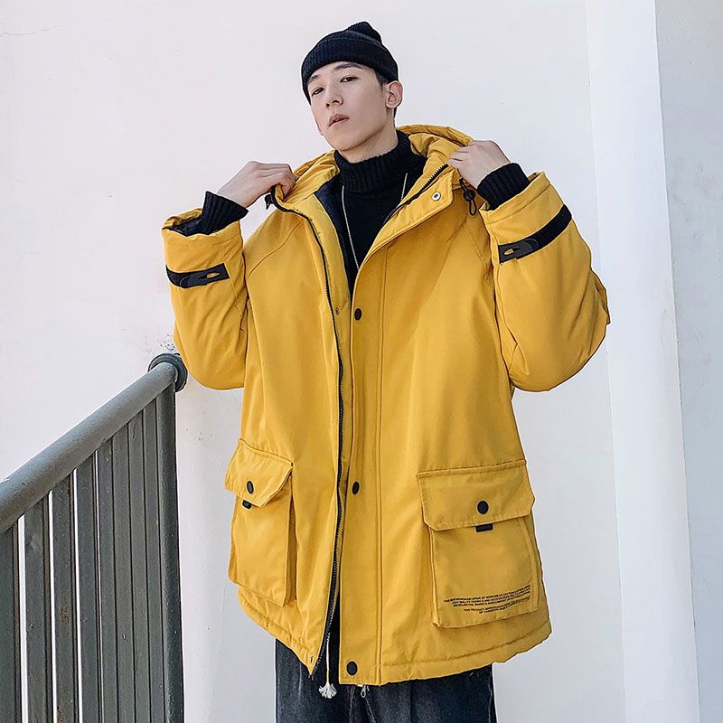 yellow bubble coat mens