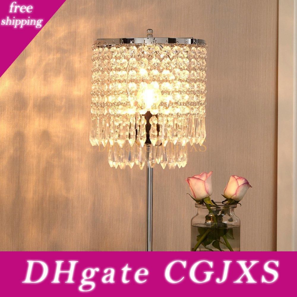 2020 Round Crystal Chandelier Bedroom Nightstand Table Lamp Led Night Light Bedside Desk Lamps For Wedding Living Room Dining Room From Bnmjhg 97 58 Dhgate Com