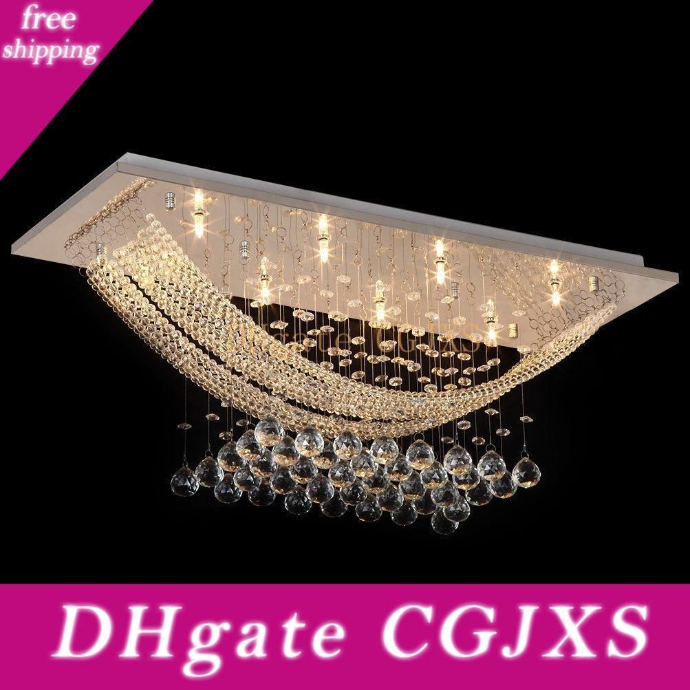 tops modern home living room lamp stainless steel pendant chandelier ceiling light flush mount