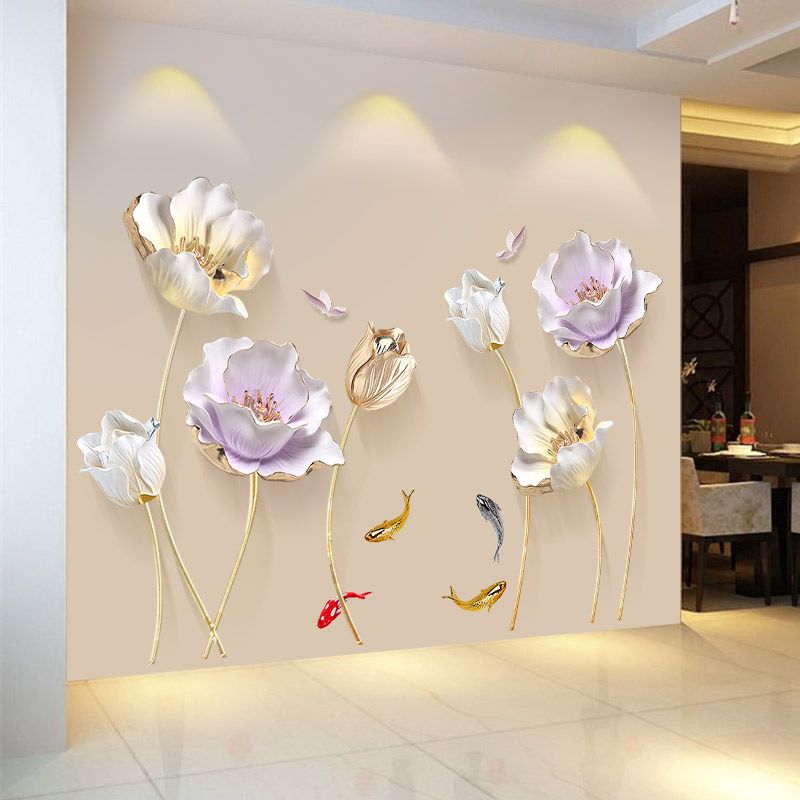 Chinese Style Flower 3d Wallpaper Wall Stickers Living Room Bedroom Bathroom Home Decor Decoration Poster Elegant Kids Wall Decals Kids Wall Decor Stickers From Highqualit05 19 55 Dhgate Com