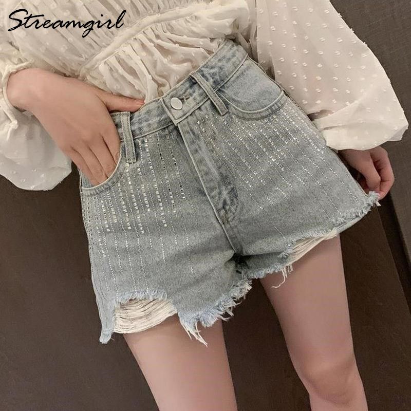 short distressed denim shorts