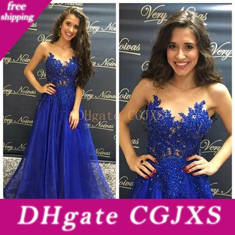 beautiful royal blue prom dresses