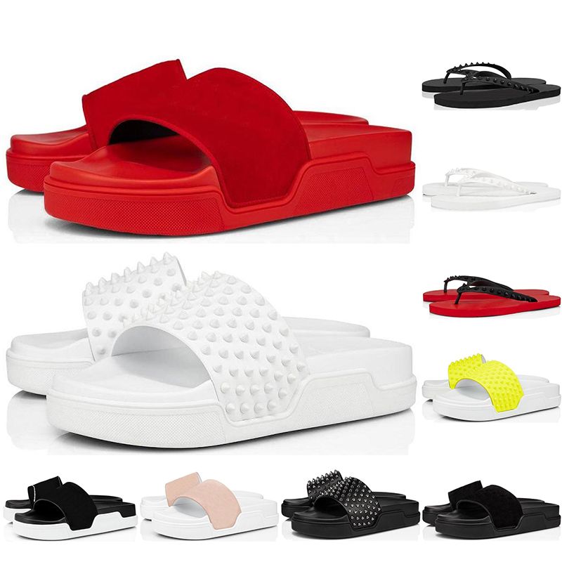 red bottom flip flops