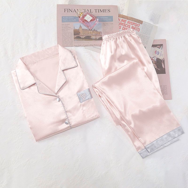2020 Qweek Satin Sleepwear Pajamas For Women Sailk Pijamas Women Nightwear Long Sleeve Pyjamas 2020 Sleep Lounge Home Clothes Lj200814 From Luo04 20 6 Dhgate Com
