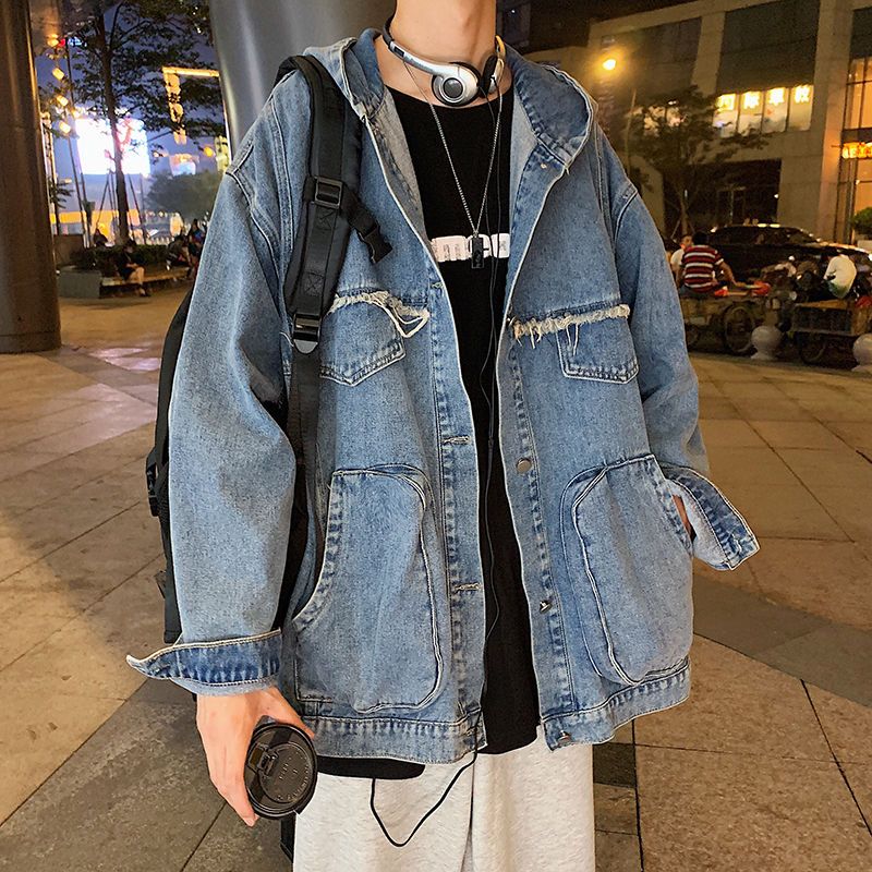 Autumn Hooded Denim Jacket Outlet Store 