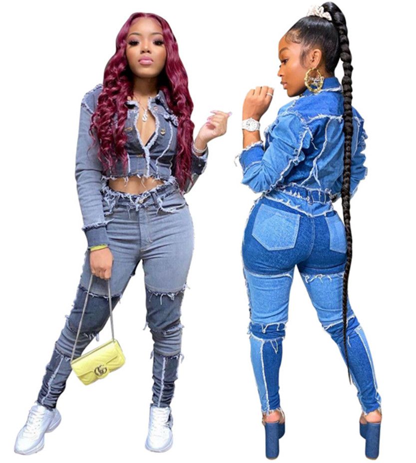 Plus Size 2XL Fall Winter Women Denim 