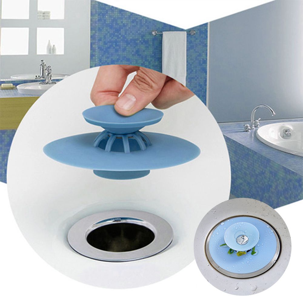 cucina e bagno forniture PP e gomma durevole anti-perdite lavandino per vasca da bagno Nero Taglia libera Tookie Sink stopper Plug con anello da appendere nero 