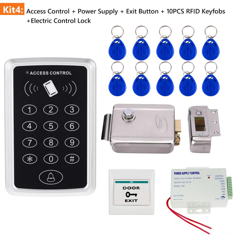 125KHz RFID Card&Password Security Door Access Control Keypad+10 RFID Keyfobs 